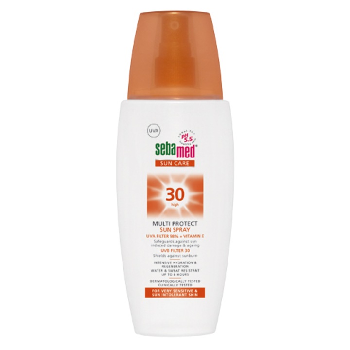 Spray dermatologic pentru protectie solara, SPF 30, Sebamed, 150 ml