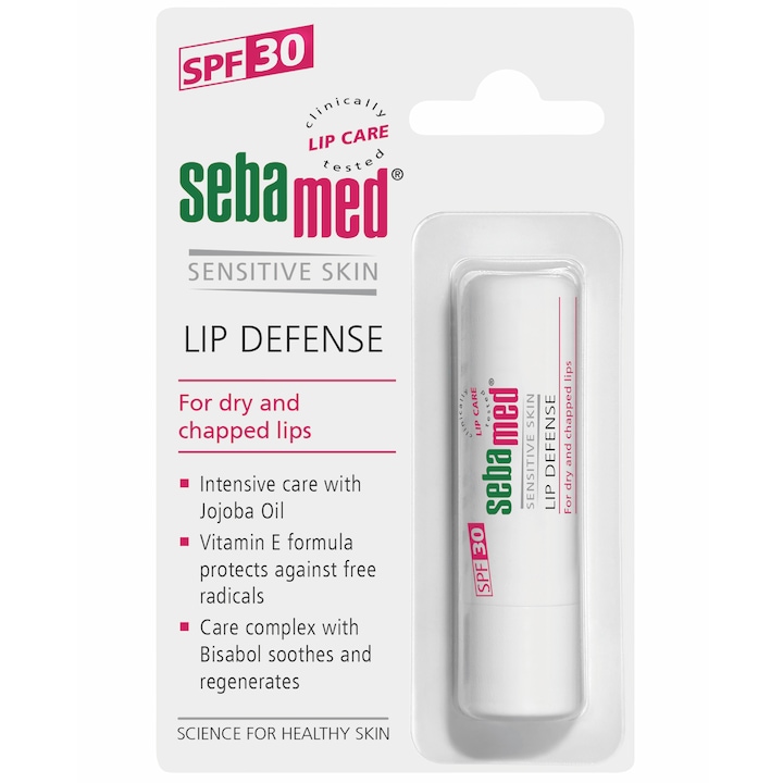 Balsam dermatologic protector pentru buze Sebamed SPF 30, 4.8 g