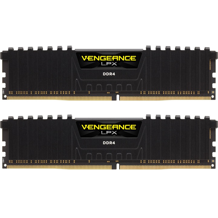Памет Corsair Vengeance LPX 16GB (2x8GB) DIMM, DDR4, 3000MHz, CL15, 1.35V, XMP 2.0, Black