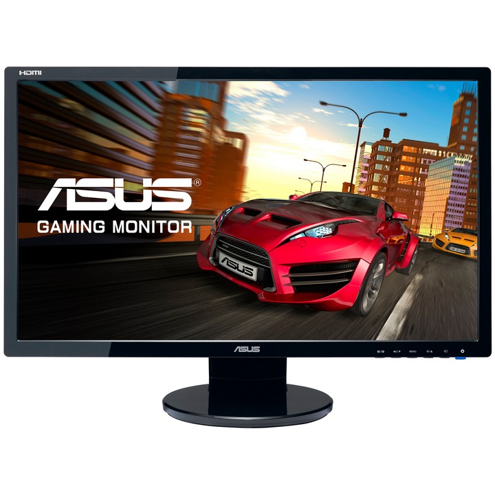 Monitor Gaming LED ASUS 24", Wide, Full HD, 1 ms, DVI-D, D-Sub, HDMI, Boxe, Negru, VE248HR