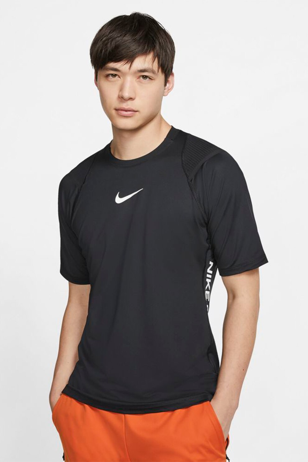 Nike, Tricou pentru fitness AeroAdapt, Negru/Alb
