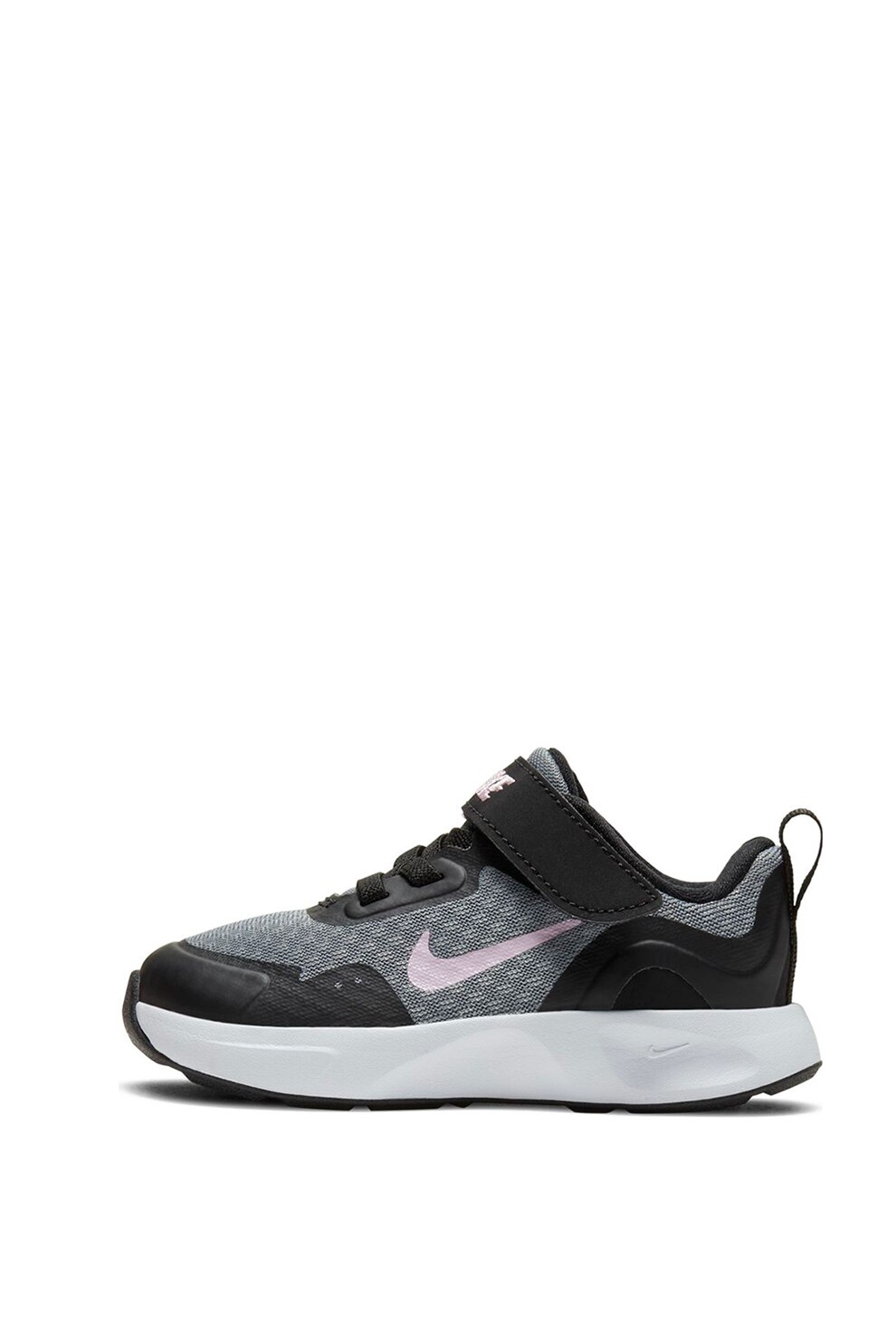 Nike,Pantofi sport de plasa cu velcro WearAllDay, Negru/Gri/Roz, 18.5 EU