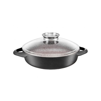 Tigaie din Aluminiu cu capac Aroma Knob, Ambition, 28 cm Geo Tigaie din Aluminiu cu capac Aroma Knob, Ambition, 28 cm Geo