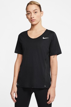 Nike, Tricou pentru alergare City Sleek, Negru Nike, Tricou pentru alergare City Sleek, Negru