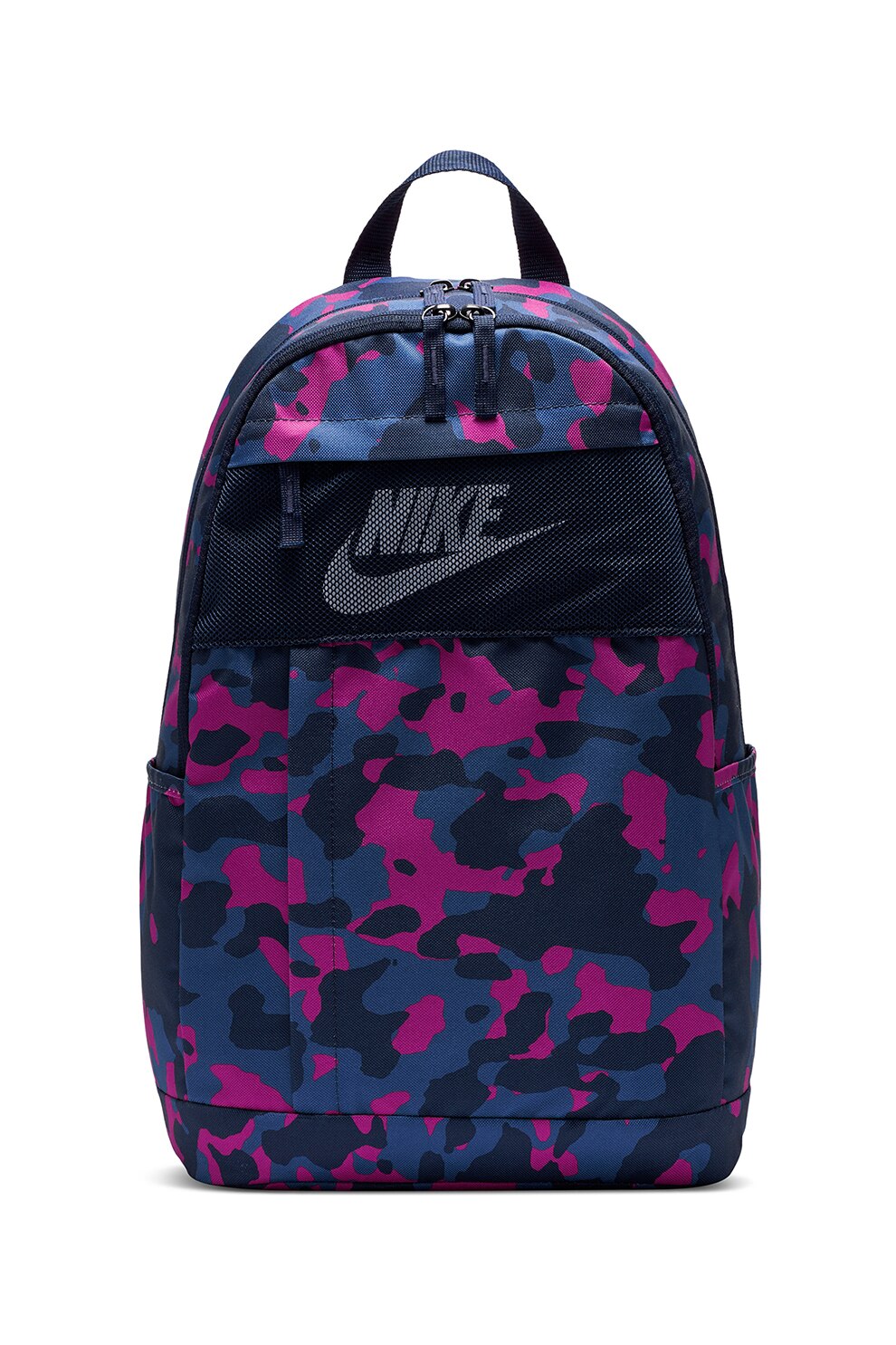 Nike, Rucsac unisex cu imprimeu Elemental, Albastru/Roz orhidee