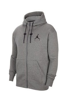 Nike, Hanorac cu fermoar Jumpman Air, Gri inchis melange/Negru Nike, Hanorac cu fermoar Jumpman Air, Gri inchis melange/Negru