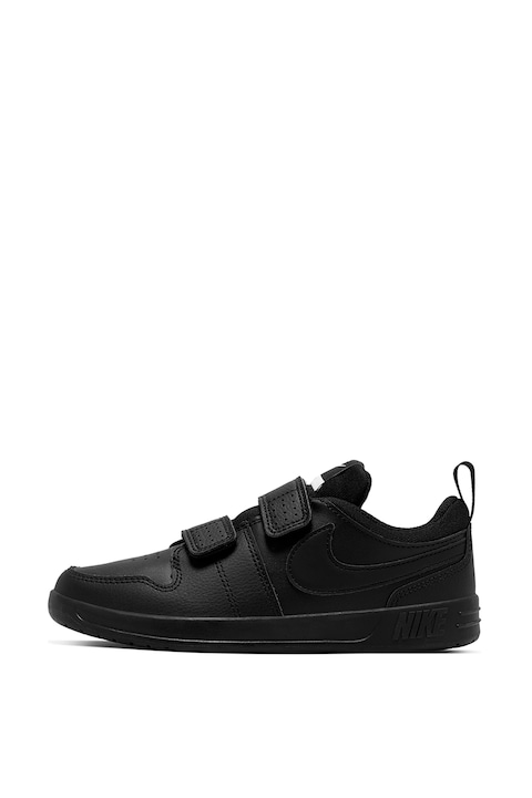 Nike, Pantofi din piele, cu velcro, Pico 5, Negru