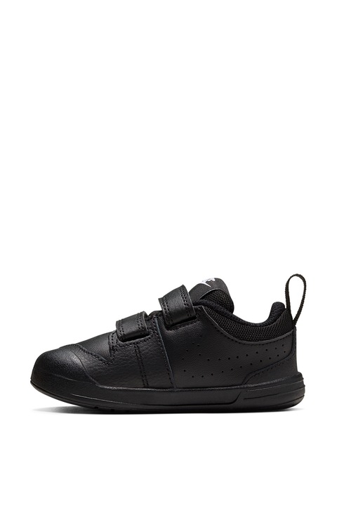 Nike, Pantofi sport din piele cu velcro, Pico 5, Negru