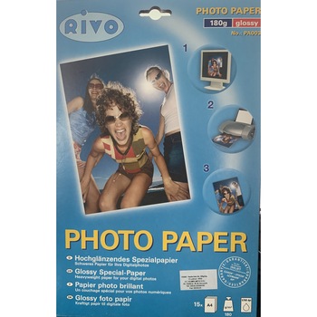 Hartie foto RIVO PA003, 180g/m², 15 coli A4/ cutie, inkjet Hartie foto RIVO PA003, 180g/m², 15 coli A4/ cutie, inkjet