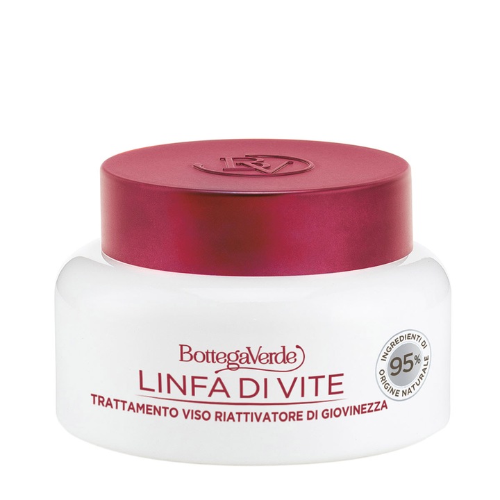 Tratament de zi si de noapte, pentru toate tipurile de ten, cu seva din vita de vie si struguri rosii de la Palazzo Massaini - Linfa di Vite, 50 ML, Bottega Verde