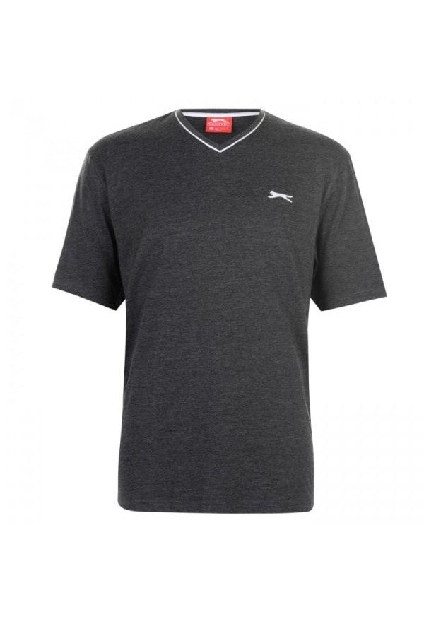 Tricou din bumbac, Slazenger, Gri inchis, Gri carbune, XS