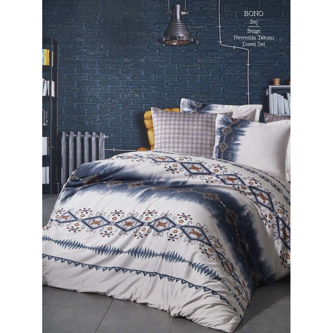 Lenjerie pat dublu bumbac 100% ranforce, Cotton Box, 4 piese, Bono