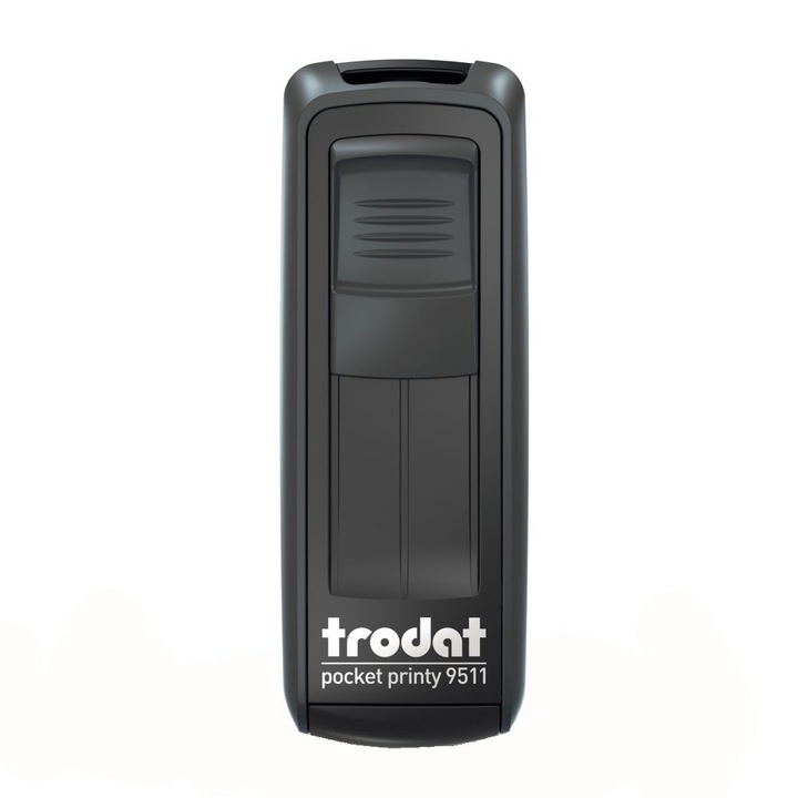 Stampila buzunar Trodat Pocket Printy 9511, parafa medic, tus albastru, 38x14 mm, culoare neagra