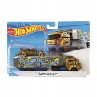 Set camion si masina Hot Wheels Bank Roller, scara 1:55