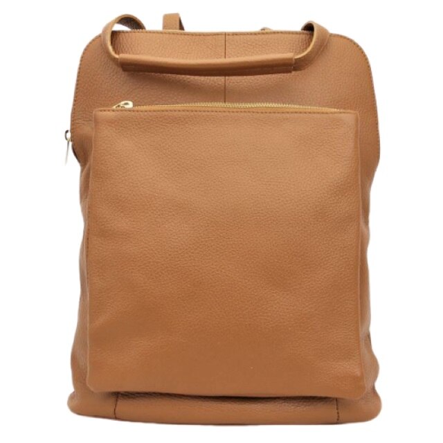 Rucsac dama Caza pelletteria piele naturala Caramiziu