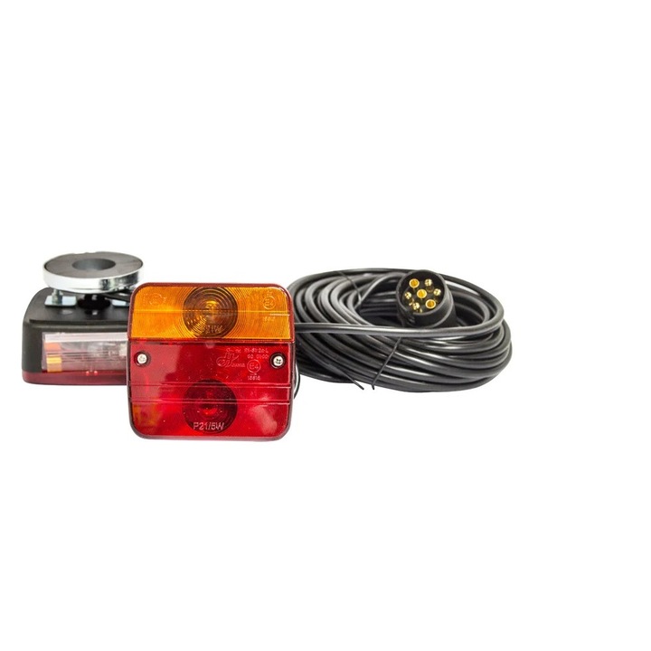 Lampi magnetice pentru remorca, fisa 7 pini, cablu de 2,5, L cablu 7.5 metri /set