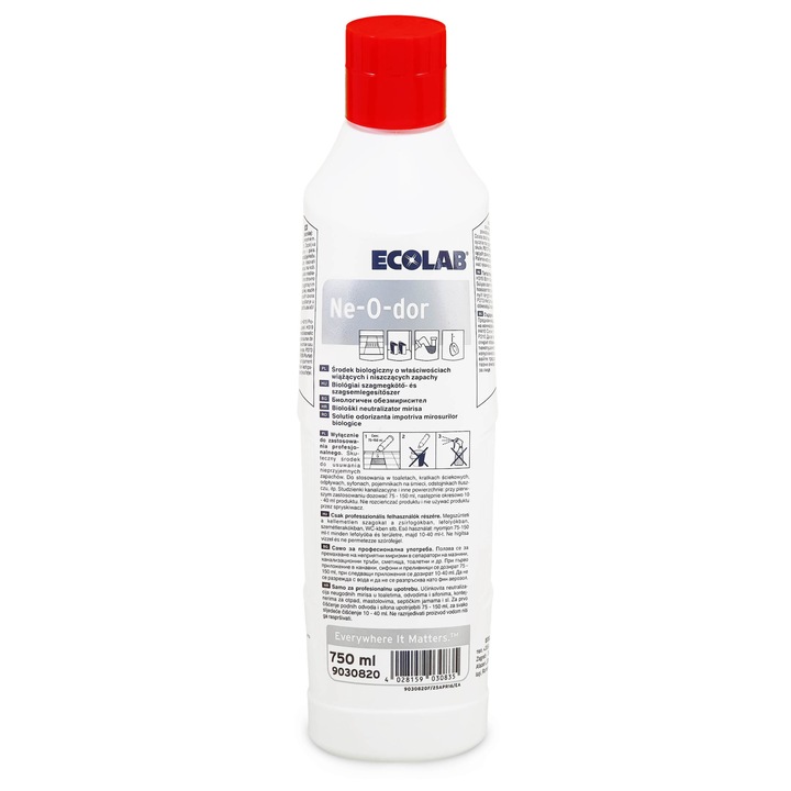 Биологичен неутрализатор на неприятни миризми Ne-o-dor 750 ml ECOLAB, силен професионален дезодорант