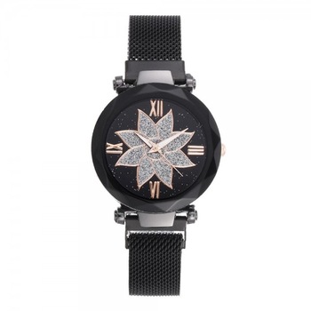 Ceas dama Geneva, CS1108, model Starry Sky, bratara magnetica, negru Ceas dama Geneva, CS1108, model Starry Sky, bratara magnetica, negru