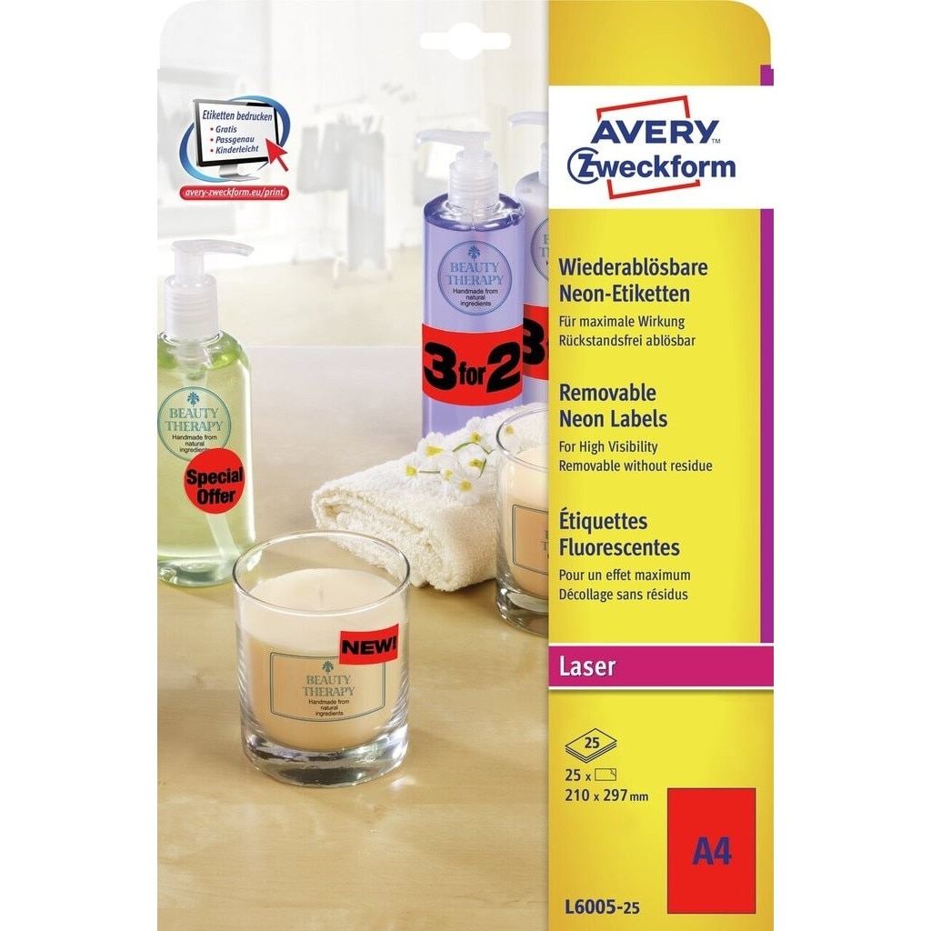 Etichete Avery Zweckform L6005-25, 210 x 297 mm, 25 coli/top