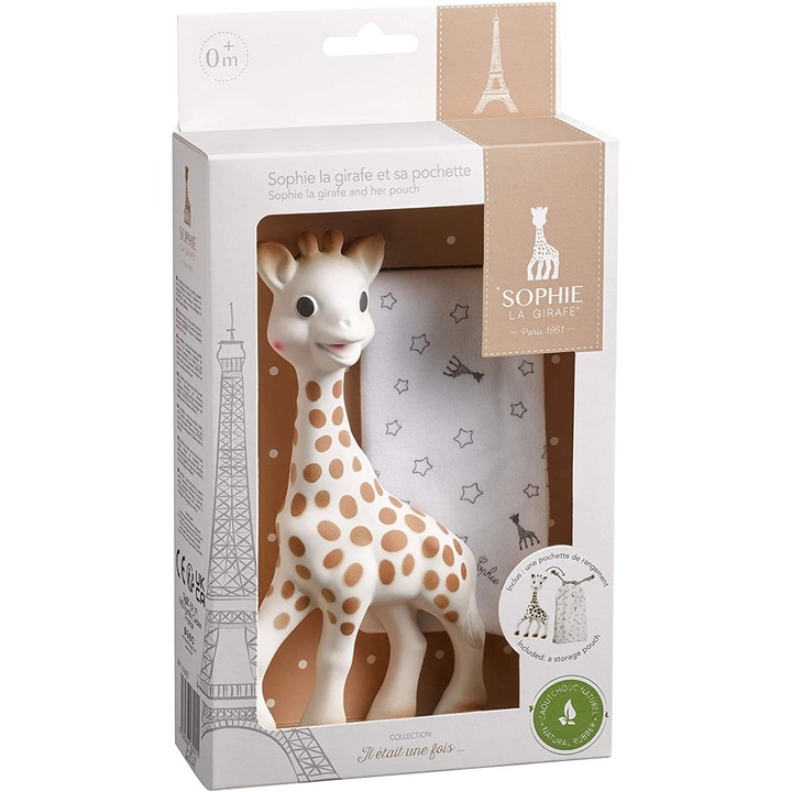 Girafa Sophie si saculet de transport Vulli