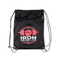 Ghiozdan pentru sala 32x43 cm cu 2 sireturi cu un buzunar cu fermoar, model unisex, ATS, negru