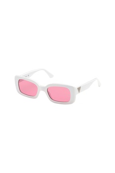 Guess, Ochelari de soare dreptunghiulari polarizati cu logo, Alb/Roz, 53-21-145 Standard Guess, Ochelari de soare dreptunghiulari polarizati cu logo, Alb/Roz, 53-21-145 Standard