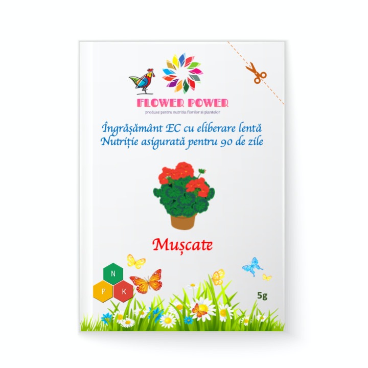 Ingrasamant cu eliberare lenta (90 zile) pentru Muscate (plic 5 grame)