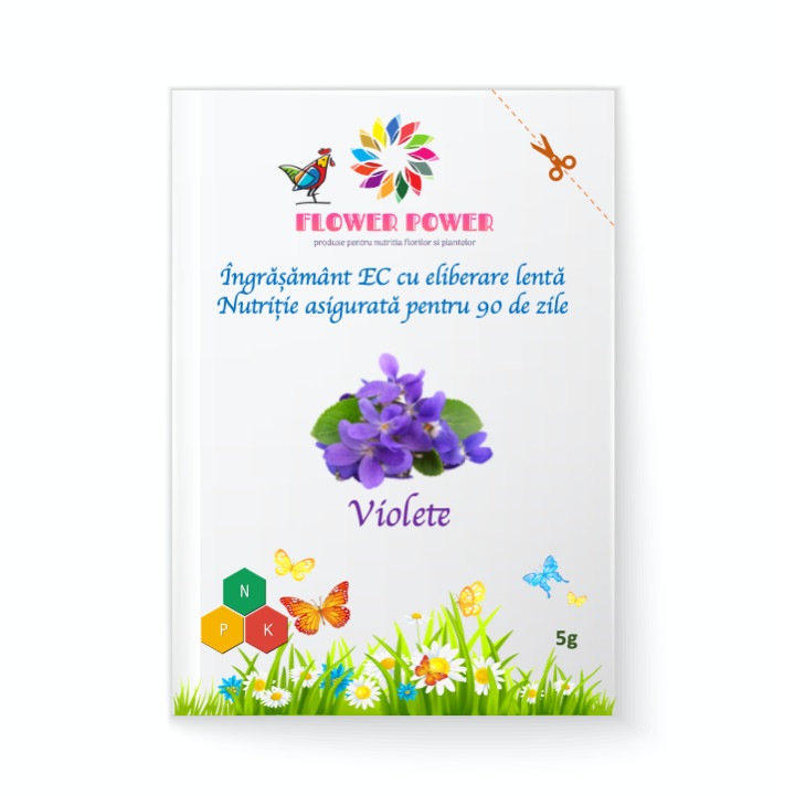 Ingrasamant cu eliberare lenta (90 zile) pentru Violete (plic 5 grame)