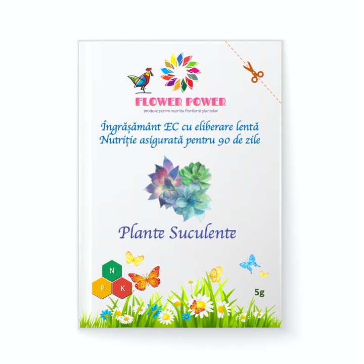 Ingrasamant cu eliberare lenta (90 zile) pentru Plante Suculente (plic 5 grame)