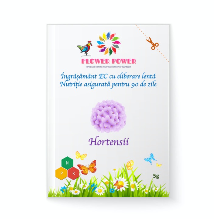 Ingrasamant cu eliberare lenta (90 zile) pentru Hortensii (plic 5 grame)