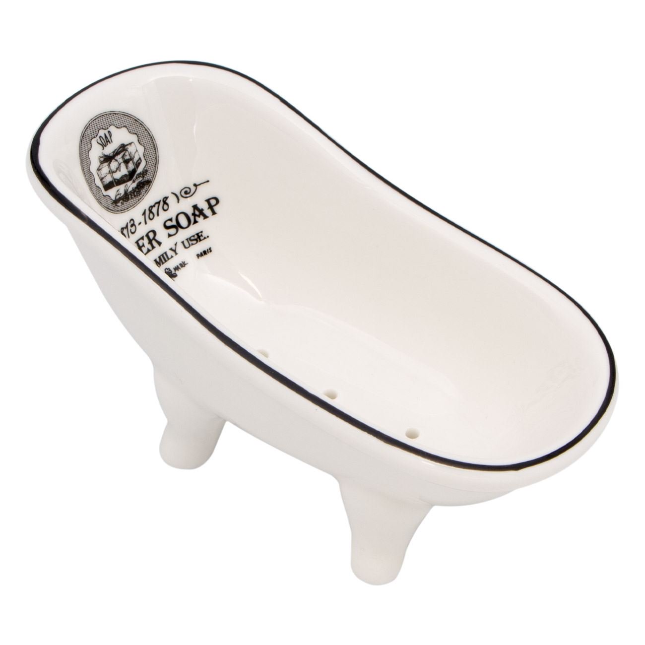 Savoniera de ceramica in forma de cada, DecorCasa, 14 x 6.5 x 7.5 cm