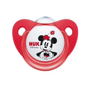 Suzeta ortodontica din silicon Nuk Mickey Mouse 736380R1, Rosu 6-18 luni Suzeta ortodontica din silicon Nuk Mickey Mouse 736380R1, Rosu 6-18 luni