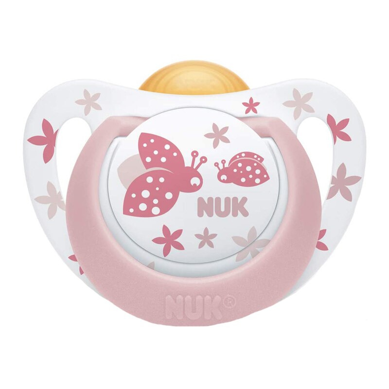 Suzeta ortodontica din latex Nuk Genius Color 737848, Roz 18-36 luni