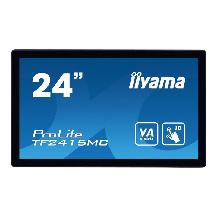 Iiyama ProLite TF2415MC-B2 számítógép monitor 60,5 cm (23.8") 1920 x 1080 pixelek Full HD VA Érintőképernyő Többfelhasználós Fekete (TF2415MC-B2)