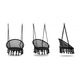 Scaun rotund tip leagan suspendat pentru casa sau gradina, cu franjuri, 150 kg, negru