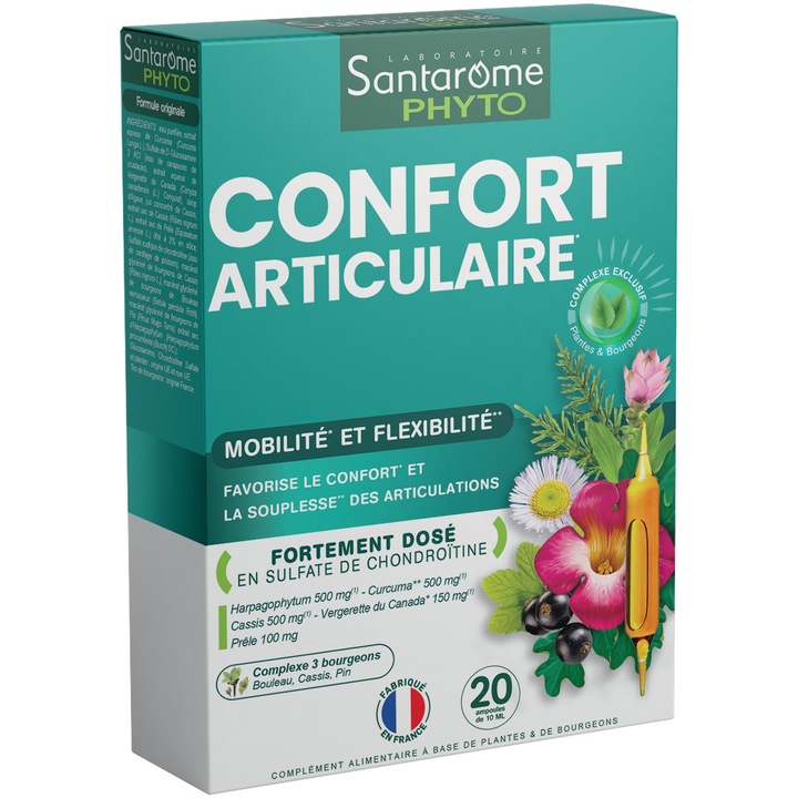Supliment alimentar Confort Articulaire Santarome, 20 fiole