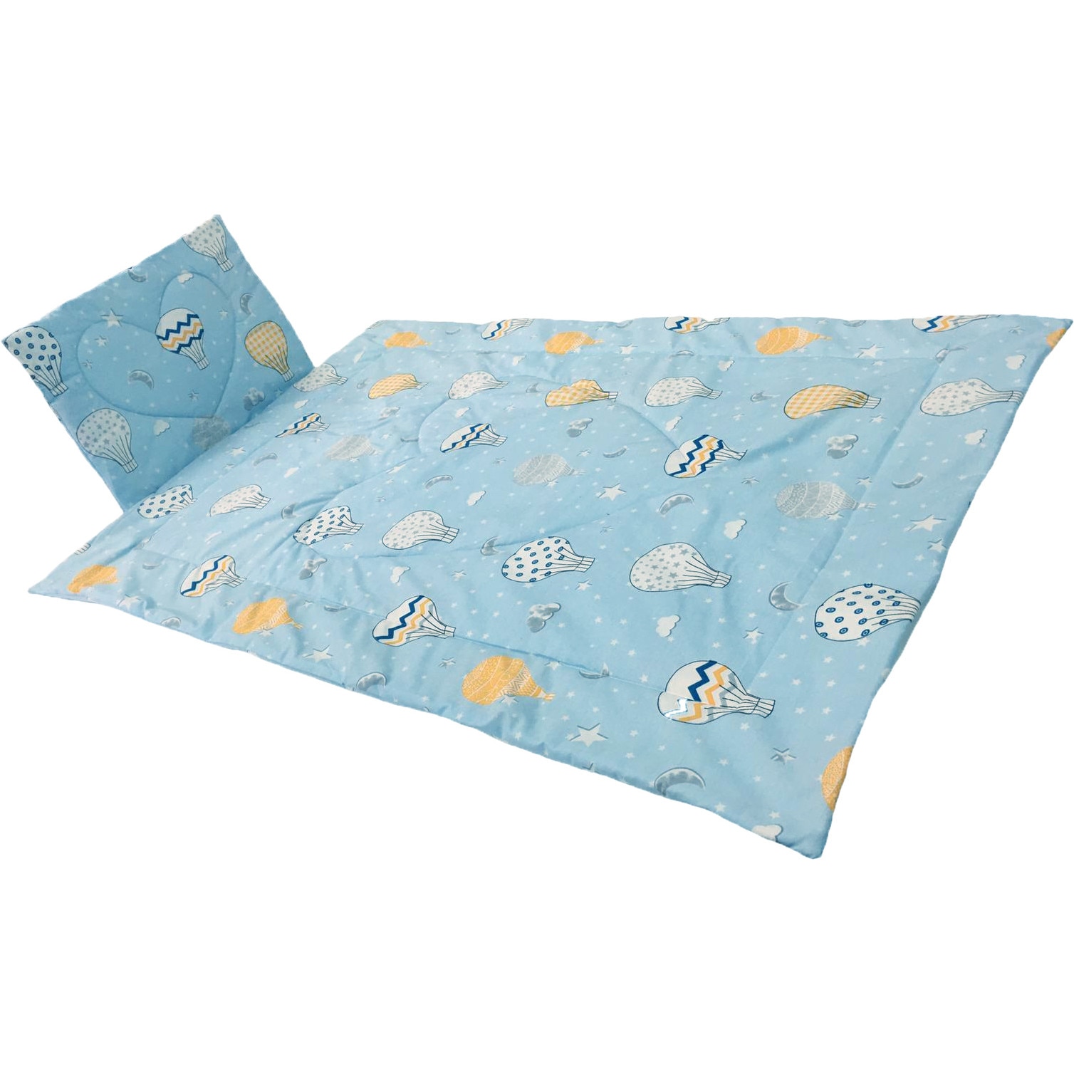 Set bleu pilotica si pernuta nou-nascuti, din bumbac 100%, by Liz Line - PPranforce1