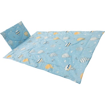 Set bleu pilotica si pernuta nou-nascuti, din bumbac 100%, by Liz Line - PPranforce1 Set bleu pilotica si pernuta nou-nascuti, din bumbac 100%, by Liz Line - PPranforce1