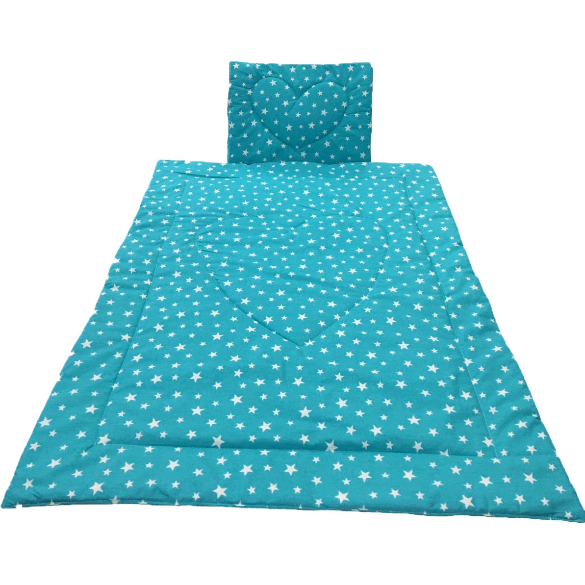 Set turcoaz pilotica si pernuta nou-nascuti, din bumbac 100%, by Liz Line - PPranforce2