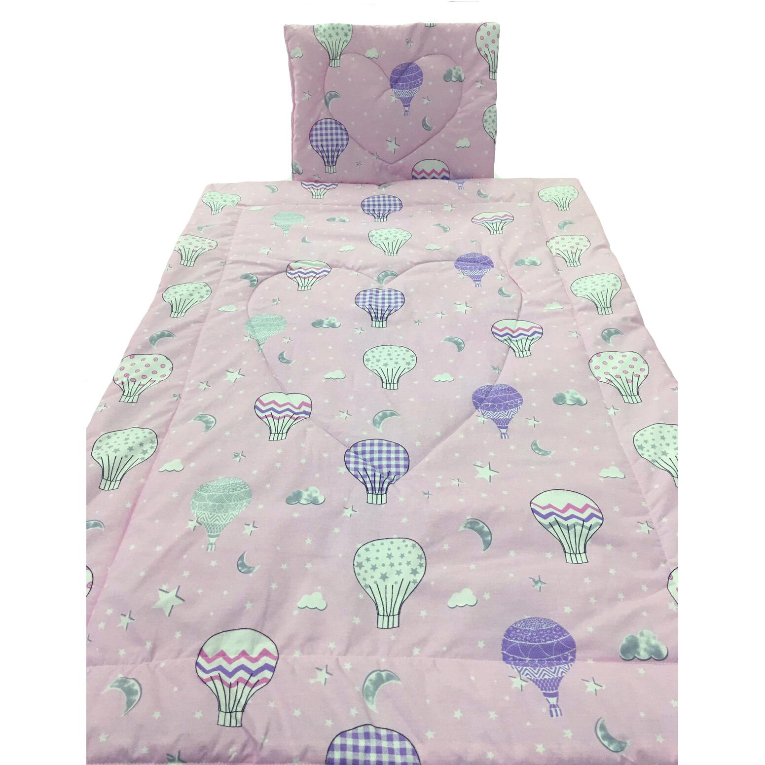 Set roz pilotica si pernuta nou-nascuti, din bumbac 100%, by Liz Line - PPranforce4