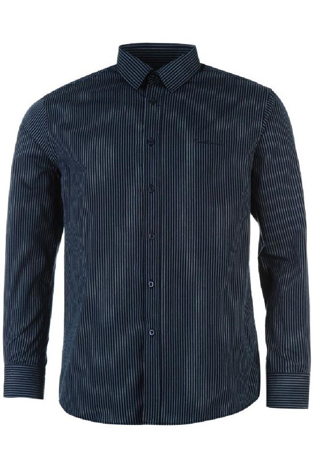 Camasa Barbati Pierre Cardin Paris, maneca lunga, cu dungi, Albastra, 2XL