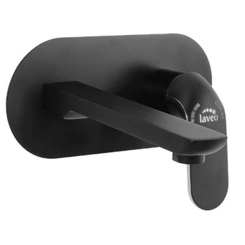 Baterie lavoar incastrata negru crom , cutie de distributie Laveo BAZ 722P Baterie lavoar incastrata negru crom , cutie de distributie Laveo BAZ 722P