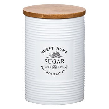 Recipient pentru zahar, Zola, din ceramica, Sweet Home, alb Recipient pentru zahar, Zola, din ceramica, Sweet Home, alb