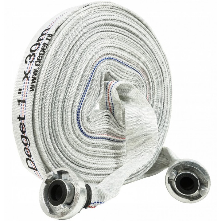 Furtun apa pompieri 30 m cu conectori 1 tol (V60122)