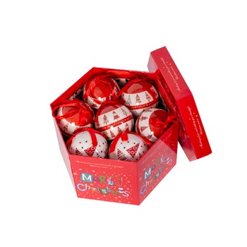 Set 14 globuri cu brazi in cutie de cadou Set 14 globuri cu brazi in cutie de cadou