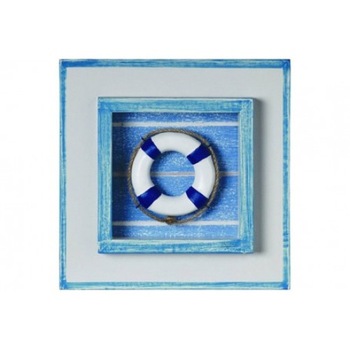 Tablou marin, model cu colac, lemn pictat,19.50 x 19.50 x3 cm Tablou marin, model cu colac, lemn pictat,19.50 x 19.50 x3 cm