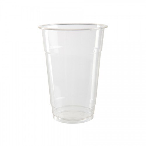 Pahare biodegradabile transparente, PLA, 250ml/10oz, set 50 buc