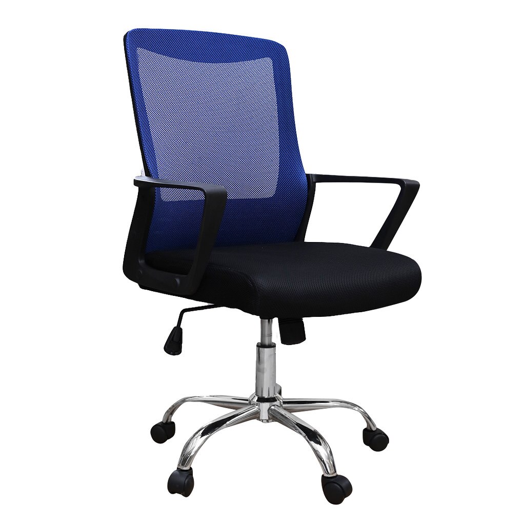 Scaun de birou ergonomic FUSION, mesh, negru/albastru