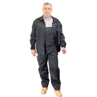 costum salopeta de lucru din tercot negru 2 piese bluza  pantalon cu pieptar marimea 52 imagen 13_0_
0