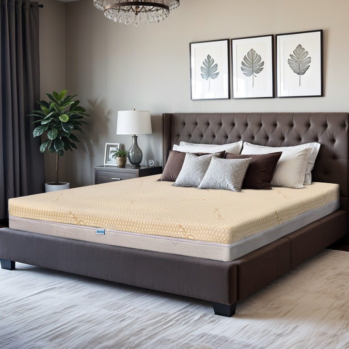 Saltea de pat Ortopedica, Ortopedicus®, Cooler Air, 200x160x21 cm, fata vara iarna, fara arcuri, bumbac BIO